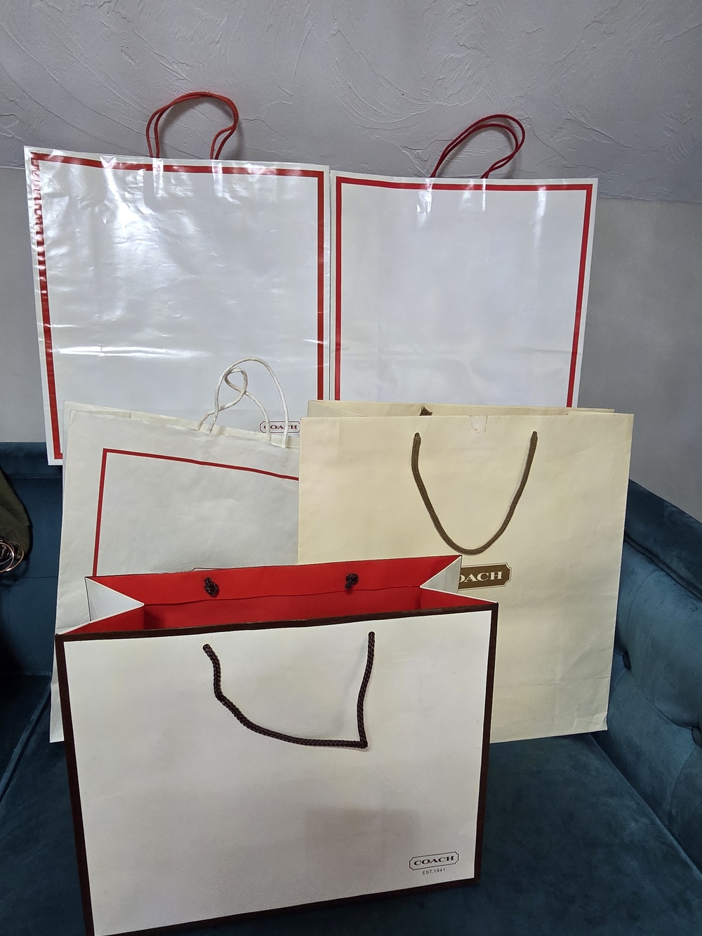 COACH Vintage Bundle Of Gift Bags-5 Piece Set